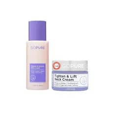 goPure Creme Firmador de Pescoço e Abdômen de Dupla Ação, Creme Firmador e Lifting para Pescoço, Creme Firmador Corporal
