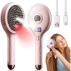 Escova de massagem com almofada de ar e pulverização elétrica, massageador de cabeça três em um, equipada com um frasco