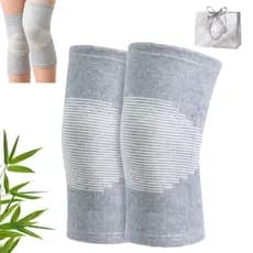 Suporte de Joelho de Bambu, Compressão Natural de Bambu para Esportes e Uso Diário, Respirável para Homens e Mulheres (1