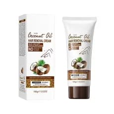 Creme Depilatório para Áreas Íntimas, Rosto e Corpo 2026, Creme Suave para Remoção de Pelos com Óleo de Coco, Remoção de
