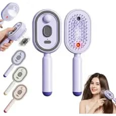 Escova de Massagem com Almofada de Ar 3 em 1 – Escova com Função de Limpeza Automática, Desembaraça o Cabelo, Adequada p