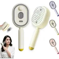 Escova de Cabelo Multifuncional com Spray, Pente Elétrico com Almofada de Ar e Massagem do Couro Cabeludo, Atomização de
