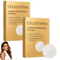 Patches de bronzeamento Celestvera, conjunto de 10 peças de patches de bronzeamento sem sol, patches de microagulhas aut