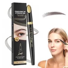 Lápis de Sobrancelha 3D, Microblading à Prova d'Água, Caneta Mágica de Microblading para Sobrancelhas com 4 Pontas em Fo
