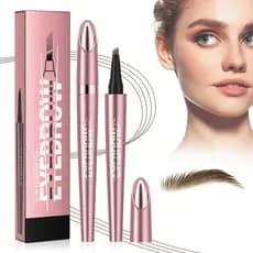 Lápis de Sobrancelha 6D, à prova d'água, com 4 pontas em formato de garfo, lápis de sobrancelha para microblading, desen