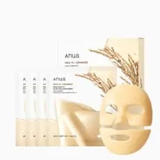 Máscara Facial Noturna ANUA Rice 70 Glow Collagen, Máscara Facial com Ceramidas e Colágeno, Barreira de Hidratação, Cuid