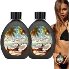Loção Bronzeadora de Coco 2PCC, loção aceleradora de bronzeamento para solário, loção aceleradora de bronzeamento para p