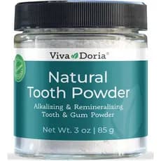 Pó Dental Viva Doria, Remineralizante, Fortalecedor dos Dentes, Refrescante de Hálito |   Sabor Refrescante de Menta |