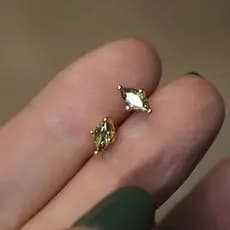 Brincos Simples Verde Oliva em Prata Esterlina S925, Acessórios de Moda, Presente para Mulheres 2PZZ XARW