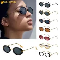 ALLFORYOU1 Óculos de Sol Pequenos, Óculos de Condução Retro Ovais, Adequados para Mulheres Elegantes UFVM P0ZP