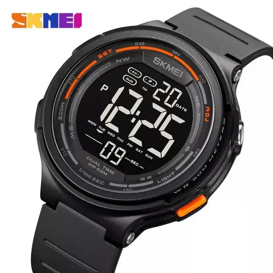 Relógio esportivo digital com luz LED Skmei 1841, relógio de pulso à prova d'água para homens, contador SD0C VXWG