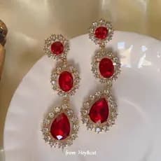 Brincos de Noiva Vintage de Luxo, Material em Prata 925, Estilo Palaciano, Exagero Moderno, Joias Femininas de Alta Qual