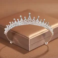 Acessório de cabelo de noiva em cristal simples, casamento, coroa, festa, baile, aniversário.