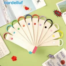Chaveiro De Corda De Fita CORDELLUF , Cordão De Colorido Simples , Alça De Canva DIY Durável E Versátil