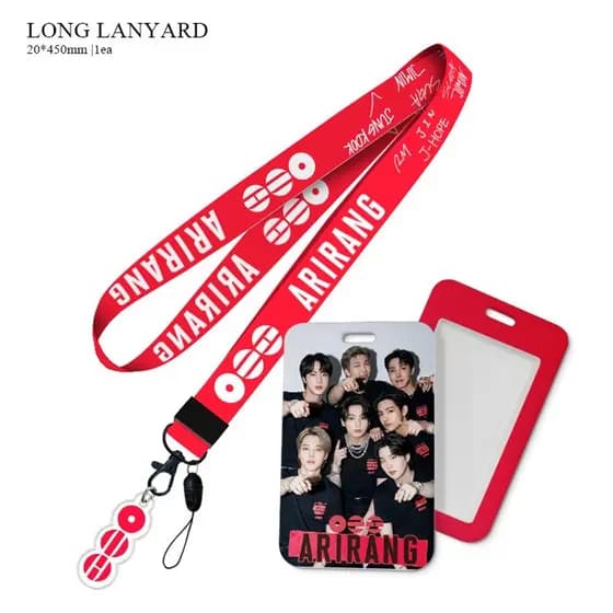Cordão e porta-cartões BTS "ARIRANG" JUNGKOOK SUGA JIMIN JIN porta-cartões PXPT