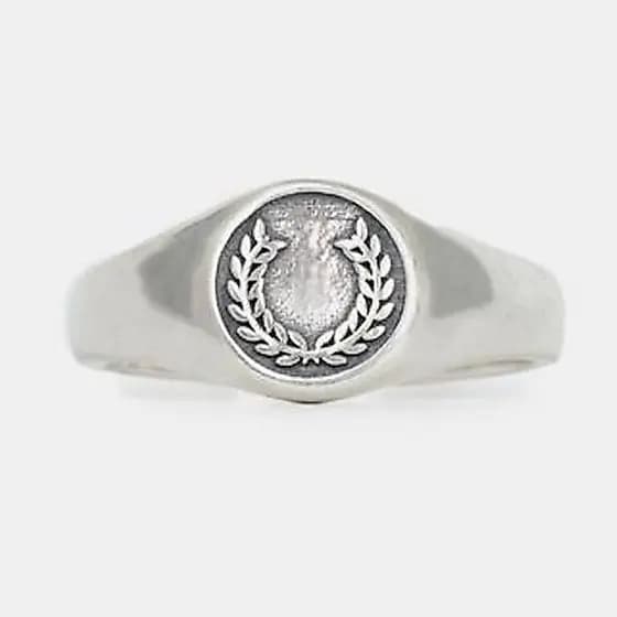 Anel de medalha de prata tailandesa, unissex, requintado e elegante, design original, anel aberto ajustável VFEI QB8Y