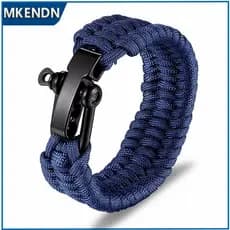 Pulseira de sobrevivência multifuncional para homens, adequada para acampamentos ao ar livre, pulseira Eme SHKH.