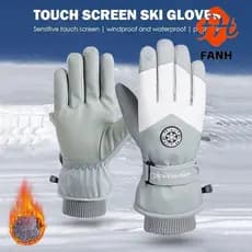 Luvas De Neve FANHUI Esqui De Motocicleta De Inverno Quentes Velo