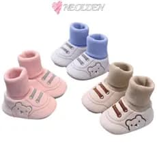 NEOLDEN Sapatos Para Andador De Bebê , Sola De Borracha Macia Respirável , Meias Bebês , Botas Antiderrapantes Com Desig