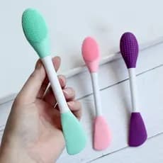 2 Pçs Silicone Limpeza Facial & Máscara Escova 2 Em 1 Cuidados Com A Pele Esfrega Esfoliante Poros Cravo Ferramentas De