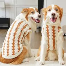 HOMEDECOR 7.5-35kg Roupas para Golden Retriever e Bulldog Francês, Pijamas de Lã Quente para Inverno, Casaco para Gatos