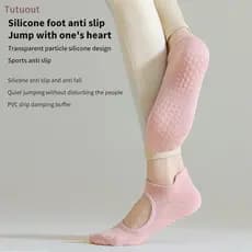 TUTU 1 Par de Meias de Pilates Femininas Antiderrapantes e Respiráveis para Yoga, Ballet, Dança e Esportes para Fitness