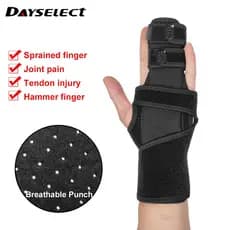 DAYSELECT Estabilizador de Articulação Ajustável para 2/3 Dedos em Alumínio, para Fraturas, Artrite, Tendinite NT5U PEKO