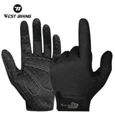 Luvas de Ciclismo de Verão WEST BIKING, Luvas de Ciclismo MTB de Dedo Inteiro, Luvas de Ciclismo com Tela Sensível ao To