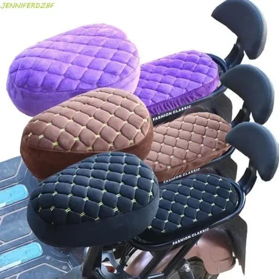 JENNIFERDZBF 1 Conjunto De Capa De Assento Espessante , Universal Para Bicicleta Elétrica De Lã , Marrom