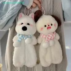 sum Bonito Desenho Animado De Pelúcia Ocidental Highland Dog Estojo De Lápis Kawaii Bolsa De Boneca De Animal Papelaria