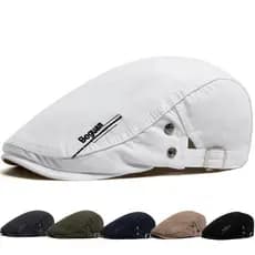 Moda Masculina Boina Betty Voltar De Algodão Vintage Ao Ar Livre Carne Feminina Plana Visger Chapéu Casual Retro Newsboy