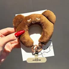 Alça de telefone de pelúcia coreana com urso, cordão de pulso de pelúcia tipo C, alça portátil RGDN