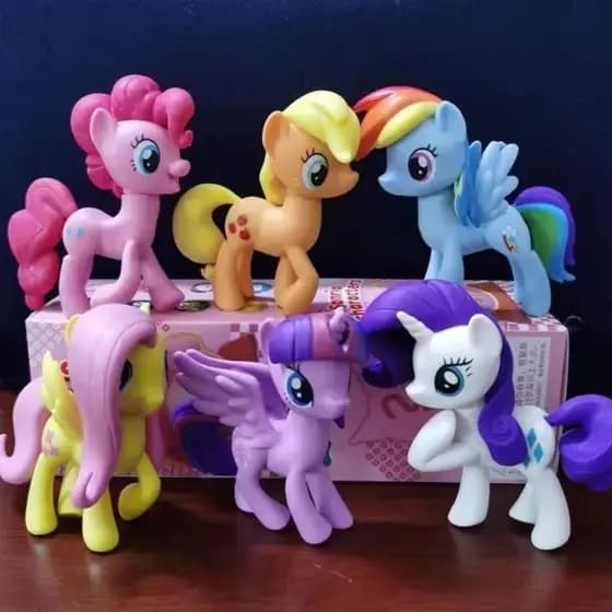 My Little Pony Twilight Sparkle Pinkie Pie Figura de Desenho Animado Fofa Boneca de PVC Modelo Brinquedo Pres MQJS