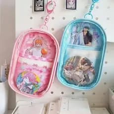 Figura De Anime Sanrio Badge Itabag Acrílico Stand Modelo Bolsa De Armazenamento Kawaii Kuromi My Melody Cinnamoroll Maq