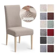 Capas de cadeira removíveis em veludo jacquard da marca PJJG, adequadas para salas de jantar e cozinhas, design elástico
