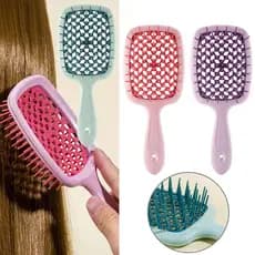 Pente especial oco para cabelos longos, pente de massagem antiestático de palha de trigo para mulheres.