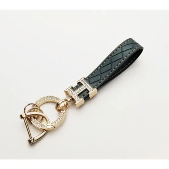Chaveiro Feminino de Luxo para Carro w742, Acessório de Metal com Fita de Couro, Pingente Feminino, Chaveiro de Moda com