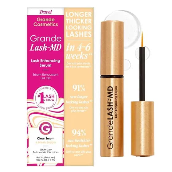GrandeCoeticsGrandeLASH-MDLashEnhancingSerum-Fórmula Enriquecida com Peptídeos e Vitaminas para Cílios Mais Longos, Mais