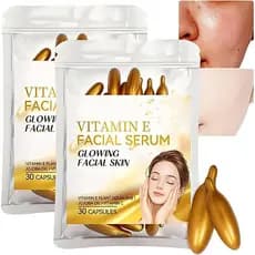 Essência em Cápsulas Hidratantes Profundas com Vitamina E, Cápsulas de Óleo de Vitamina E para o Rosto, Cápsulas de Séru