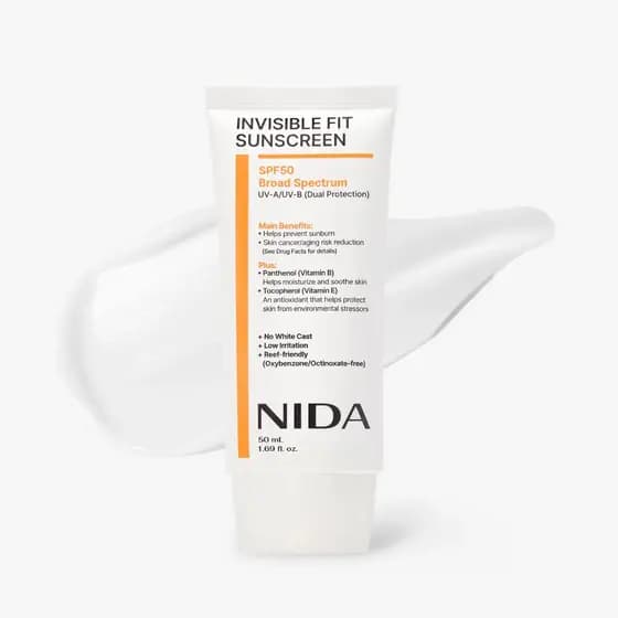 NIDAInvisibleFitProtetorSolarLeveSPFParaPeleSensívelFacial