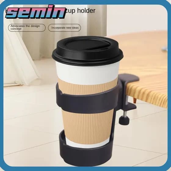 Suporte para Copos de Mesa SEMIN, Suporte de Armazenamento de Plástico Fixo, Portátil e Multifuncional, Anti-Derramament