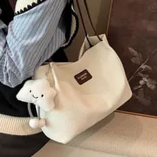 Nova bolsa feminina de grande capacidade, simples e versátil, adequada para uso diário, bolsa de ombro da moda de outono