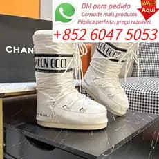 Botas de Neve Elegantes para Mulheres, Novidade de Inverno 2024, Botas de Algodão Quentes com Sola Grossa