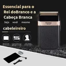 Barbeador Elétrico Kemei KM-2024 Bivolt Recarregável