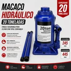 Macaco Hidráulico 20t Tipo Garrafa LNG Original Completo Para Linha Pesada