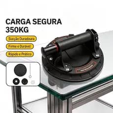 Ventosa Sucção 350kg Vacuo Profissional Para Vidro Marmore Ventosa Profissional