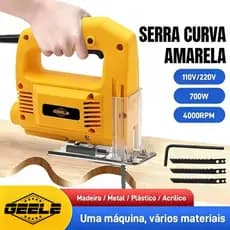 Serra Tico Tico Profissional 700W Base Ajustável + 3 Lâminas Corta Madeira Mdf Metal Aluminio Plastico
