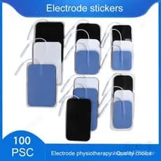 100 unidades de Eletrodos Adesivos para Massagem Corporal, para Máquina de Terapia Digital TENS, Eletrodos de Fisioterap