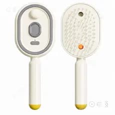 Escova de vapor elétrica para cabelo, escova de ar com spray elétrico para mulheres, escova de cabelo recarregável com s