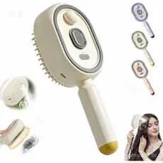 Escova a Vapor Elétrica Aprimorada para Cabelo, Alisador a Vapor Recarregável, Escova a Vapor Desembaraçadora para Cabel
